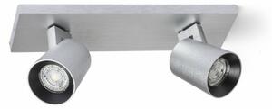 RED - DESIGN RENDL RENDL KENNY II přisazená česaný hliník/černá 230V GU10 2x35W R12916