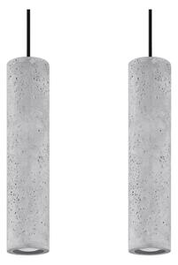 Betonové závěsné svítidlo Nice Lamps Fadre, délka 34 cm