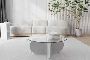 Designový konferenční stolek Jameela 75 cm bílý