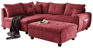 ROHOVÁ SEDAČKA, textil, kompozitní dřevo, bobulová MID.YOU - Sedací soupravy, Online Only