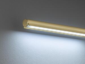 LED stojací lampa ve zlaté barvě s kovovým stínidlem (výška 130 cm) Nami – Fischer & Honsel