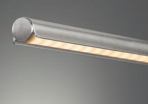 LED stojací lampa ve stříbrné barvě s kovovým stínidlem (výška 130 cm) Nami – Fischer & Honsel