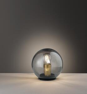 Černá stolní lampa se skleněným stínidlem Dini – Fischer & Honsel
