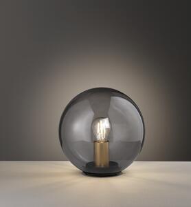 Černá stolní lampa se skleněným stínidlem Dini – Fischer & Honsel