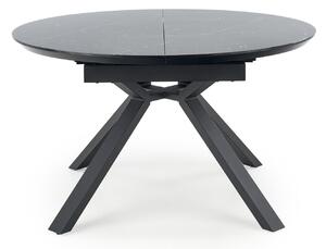 Jídelní stůl Vengir (černý mramor + černá) (pro 4 až 8 osob). 1028080
