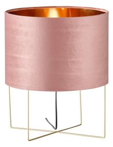 Růžová stolní lampa Fischer & Honsel Aura, výška 43 cm