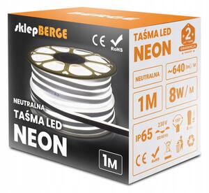 ECOLIGHT LED pásek NEON - 230V - 1m - 8W/m - IP65 - neutrální bílá