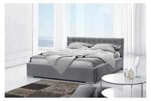 Čalouněná postel Soffio s úložným prostorem šedá 180 x 200