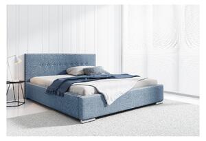 Čalouněná postel Ingrid s úložným prostorem tmavá modrá 160 x 200