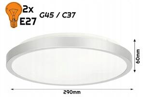 BERGE LED Plafond 2xE27 IP20 SEMO-R SILVER