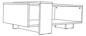 Konferenční stolek DELTA - artisan/bílá