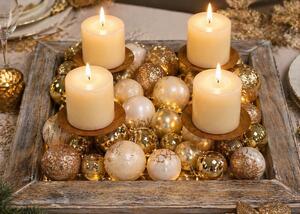 Adventní svícen přírodní 31,5*31,5cm 9305171