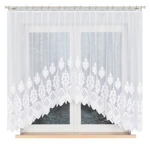 Bílá žakárová záclona LUDMILA 300x160 cm