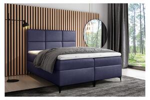 Designové čalouněná postel Fiza s úložným prostorem modrá 160 x 200 + topper zdarma