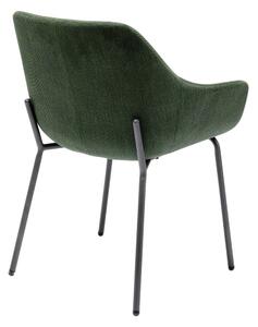Set 2 zelených sametových židlí s područkami Kare Design Avignon