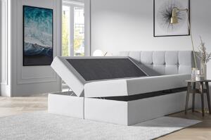 Stylová manželská postel s úložným prostorem RECIVIO šedá 160 x 200