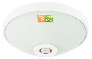 BERGE LED stropní svítidlo s pohybovým čidlem PIR - 9,5 x 27cm - 2x LED žárovky E27