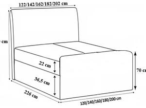 Čalouněná postel Maxim 180x200, bílá eko kůže