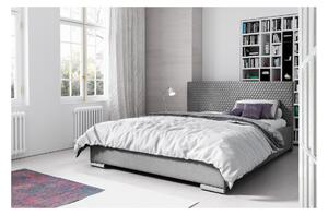 Elegantní čalouněná postel Champ 140x200, šedá