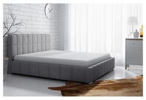 Jemná čalouněná postel Lee 200x200, šedá