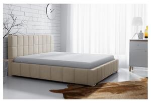 Jemná čalouněná postel Lee 160x200, smetanová