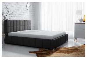 Jemná čalouněná postel Lee 120x200, černá