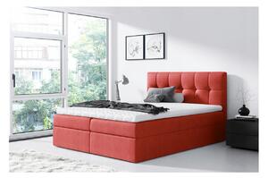 Jednoduchá postel Rex 120x200, oranžová + TOPPER