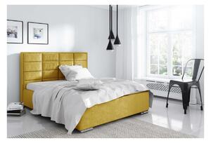 Elegantní manželská postel Caffara 120x200, žlutá