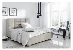 Elegantní manželská postel Caffara 140x200, šedá
