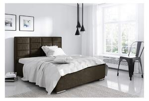 Elegantní manželská postel Caffara 140x200, hnědá