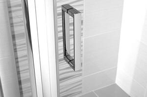 Sprchový kout, Lima, čtverec, 80x80x190 cm, chrom ALU, sklo Point, dveře lítací