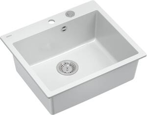 Quadron Morgan dřez graniteq 57x50 cm bílá HB8304U1-BS_P2O