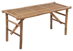 Skládací zahradní lavice s poduškou 118 cm bambus