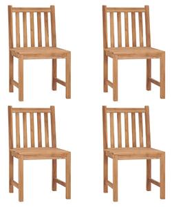 Zahradní židle 4 ks s poduškami masivní teak