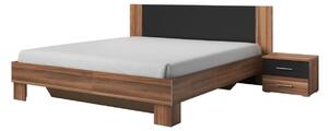 Prostorná postel s nočními stolky BEATA 180x200, červený ořech