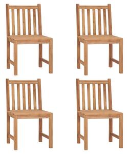Zahradní židle 4 ks s poduškami masivní teak