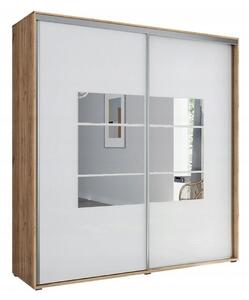 Šatní skříň se zrcadlem ANASTACIO, šířka 100 cm, výška 215 cm