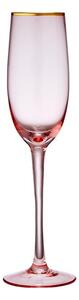 Růžová sklenice na šampaňské Ladelle Chloe, 250 ml