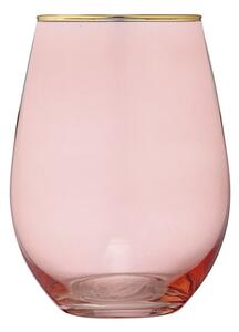 Růžová sklenice Ladelle Chloe, 600 ml
