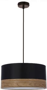 Candellux Porto závěsné svítidlo 1x60 W černá-dřevo-hnědá 31-17598