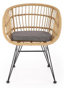 Jídelní židle Kimmi (přírodní + šedá + černá). 1028046