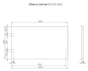 Oltens Vernal deska na skříňku 80.4x46.4 cm grafitová 63001400