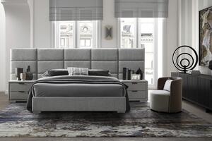 Manželská postel 160 cm Lavinto (šedá) (s roštem). 1028161