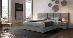 Manželská postel 160 cm Lavinto (šedá) (s roštem). 1028161
