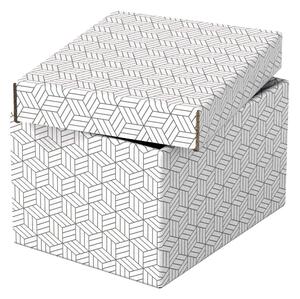 Sada 3 bílých úložných boxů Esselte Home, 20 x 25,5 cm