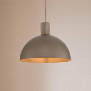 TK Lighting Závěsné světlo Oslo, písková barva, kov, Ø 34 cm, E27, stmívatelný, Krémová / jantar, Obývací pokoj / jídelna, kov, Moderní