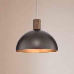 TK Lighting Závěsné světlo Oslo, hnědé, kov, Ø 34 cm, E27, stmívatelný, Hnědá / rez, Obývací pokoj / jídelna, kov, Moderní