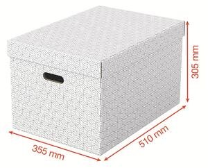 Sada 3 bílých úložných boxů Esselte Home, 35,5 x 51 cm