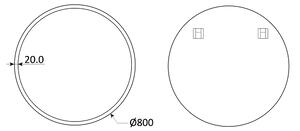 Dubiel Vitrum Ring 2 zrcadlo 80x80 cm kulatý 5905241010335