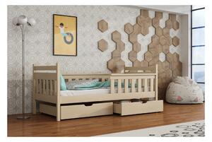 Postel pro děti se zábranou ENNY - 80x160, borovice